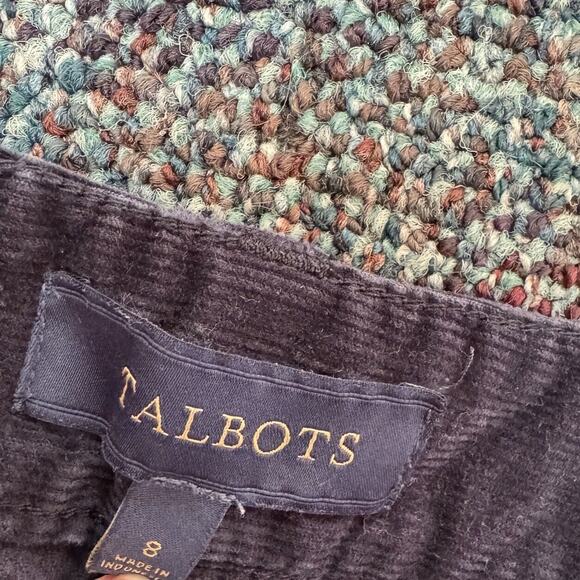Talbots Corduroy Pants 8 Womens Curvy Black Bootcut Classic Capsule Wardrobe - Picture 3 of 5